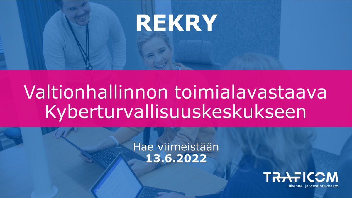 📢 Tule meille töihin!

Haemme toimialavastaavaa vahvistamaan valtionhallinnon organisaatioiden kanssa tehtävää kyberturvallisuusyhteistyötä.

Tehtävä tarjoaa ainutlaatuisen näkymän yhteiskunnan kyberturvallisuuden kovaan ytimeen. #rekry #valtiollefi

📍 valtiolle.fi/fi-FI/ilmoitus…