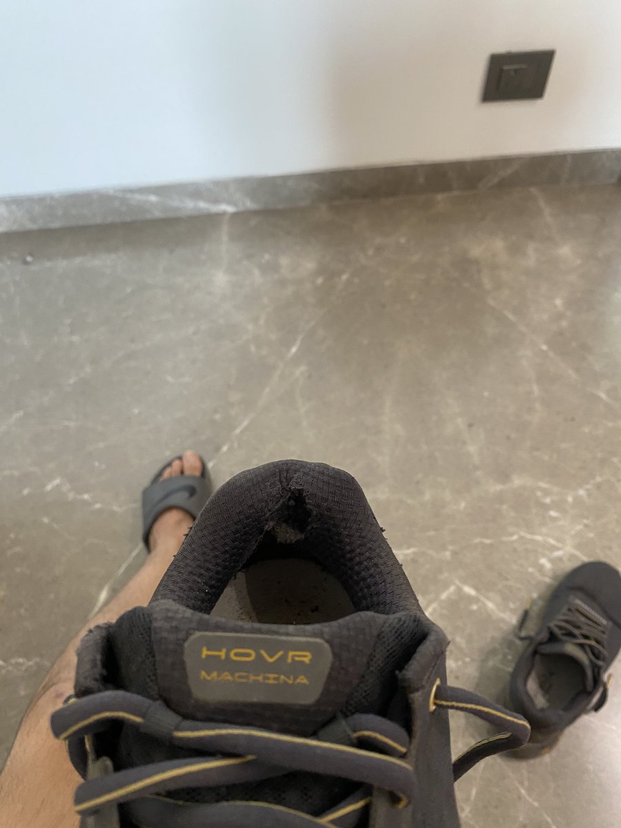 vasusharmaa15's tweet photo. Bought 2 pairs of @UnderArmour shoes for  ₹15000 each. And this is the condition of the shoes after just 6 months of use. Expected much better quality considering the price and the brand name. @underarmourin @UnderArmour please take action and provide me with exchange or return https://t.co/6wxAruJNfA