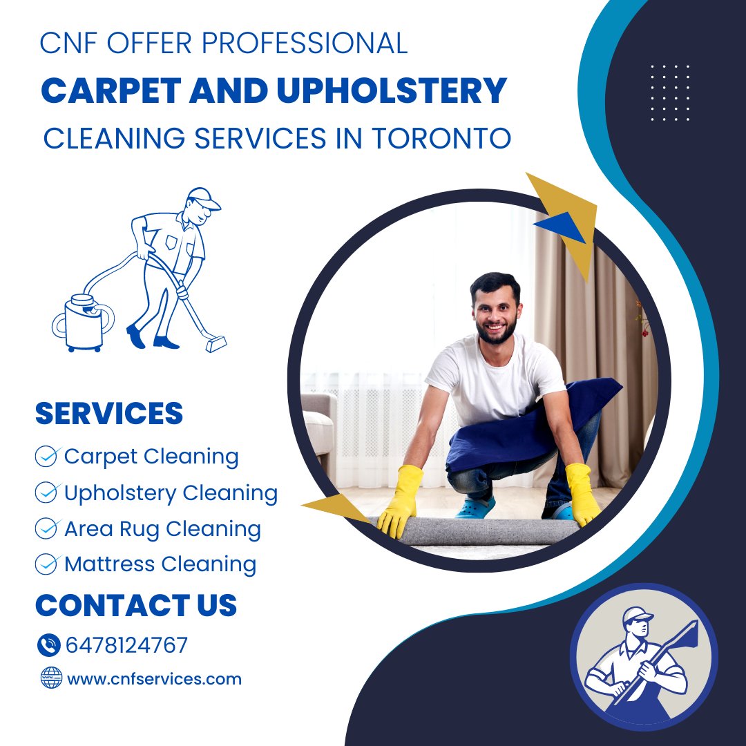 CnfServices's tweet photo. Our services range from mattress Cleaning, Upholstery cleaning to Tile grout cleaning in Toronto, Plumbing services and Carpet Cleaning Toronto.
Visit: https://t.co/MSQr0oUSg9
#cleaning #cleaningservice #carpetcleaning #carpetcleaningtoronto  #upholsterycleaning #arearugcleaning https://t.co/2arATNHO5L