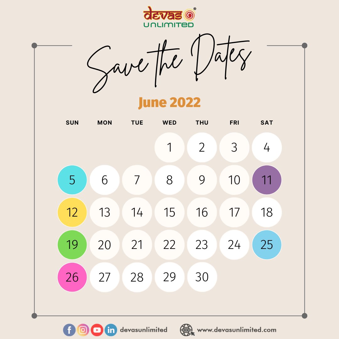 DevasUnlimited's tweet photo. Team Devas Unlimited is back again with yet another set of exciting events with your favorite facilitators - Shivani, Shaguna, Niraj, and Ruth🤩 
So, #SaveTheDates, as the Devas awaiting you.💌 
We would be honored with your presence😇 
 
#DevasEvents #DUEvents #DevasServices https://t.co/xGD2rOGeDU