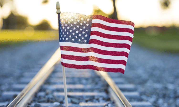 SaveATrain's tweet photo. Rail is pride - https://t.co/NJeUtcOKHi #trains #onerailcoalition #poll #americans #supportrail #railtravel #usa #unitedstates #passengerrail #flag #usaflag https://t.co/YLegorrtri