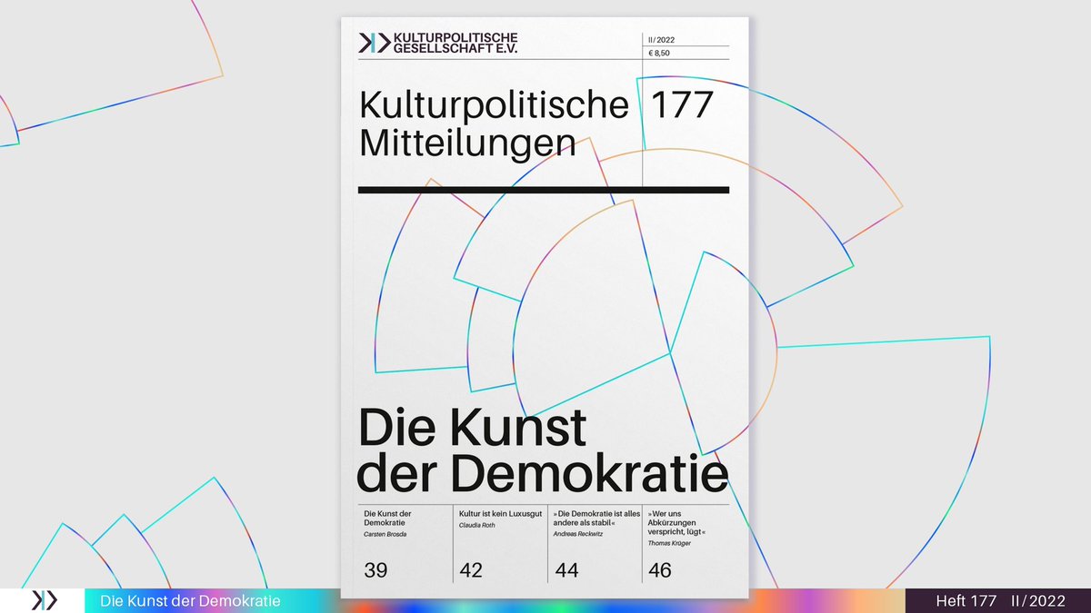 Kupoge's tweet photo. Wir freuen uns. Unsere neue Ausgabe der Kulturpolitischen Mitteilungen "Die Kunst der Demokratie" ist frisch in den Druck gegangen und erscheint in wenigen Tagen. 

Mehr Informationen gibt es bald hier:
https://t.co/WDBbWcMlzk

#kunstderdemokratie #kupoge2022 #neueKulturpolitik https://t.co/ectKb6WSpE