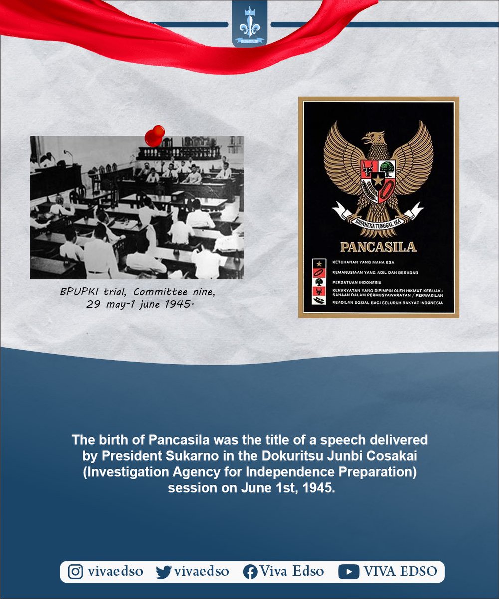 [ PANCASILA DAY ]

Happy Pancasila Day, June 1, 2022!
Hopefully, we can always strengthen our identity as one nation🇮🇩
——
#VIVAEDSO 
#KABINETPRAKARSA 
#BANGGAVOKASI 
——
HIMA D3 BAHASA INGGRIS UNIVERSITAS AIRLANGGA