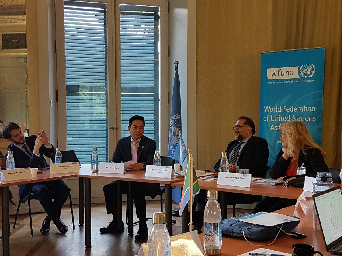 Første 'live' møde i den int'l bestyrelse for verdens FN-forbund <a href="/WFUNA/">WFUNA</a> siden coronastart, bla. om gennemførelse af <a href="/antonioguterres/">António Guterres</a> &amp; <a href="/UN/">United Nations</a> 's #OurCommonAgenda - m Dr Shawn Chen <a href="/bonian_g/">Bonian Golmohammadi</a> <a href="/annecathdasilva/">Annecathdasilva</a> mfl. #GlobaltAnsvar #SammenForFN