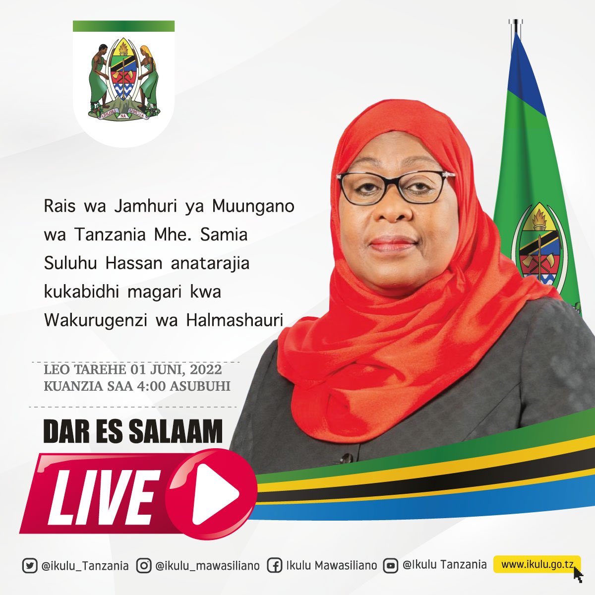 ikulumawasliano's tweet photo. Fuatilia matangazo ya moja kwa moja kupitia Akaunti zetu za Instagram: ikulu_mawasiliano, Facebook: Ikulu Tanzania
Facebook fanpage: Ikulu Mawasiliano
Twitter: ikulu_Tanzania
Youtube Channel: Ikulu Tanzania @venusnyota https://t.co/GFOXxNP03P