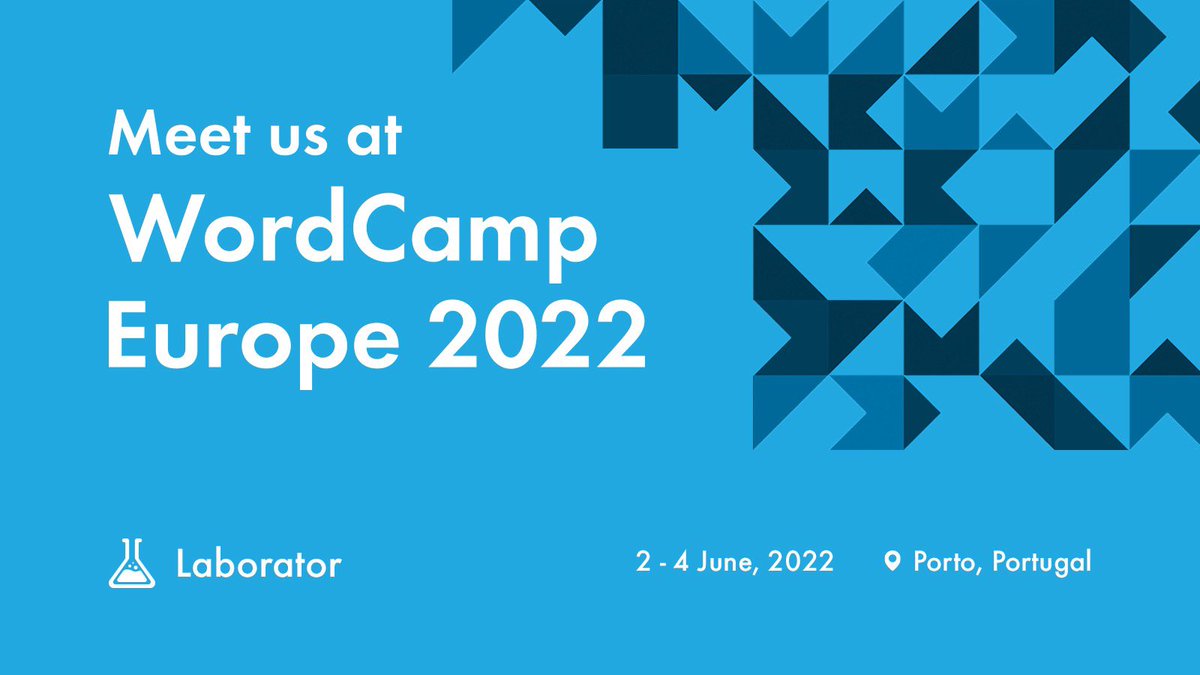 Our team will attend the WordCamp Europe 2022, the biggest WordPress conference taking place in Porto, Portugal from 2-4 June.

We’re excited to be there and please don’t hesitate to catch-up with us. We can’t wait to see everybody.

#WCEU #WCEU222 #WordPress #WordCamp @wceurope