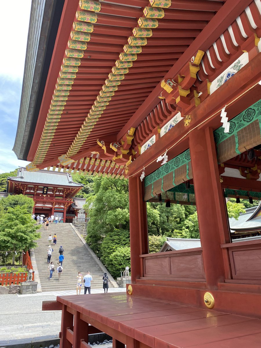 鶴岡八幡宮を参拝し御朱印いただき、国宝館見て、頼朝のお墓とか史跡巡りしたらまあまあ蚊に刺された…虫除け必須 