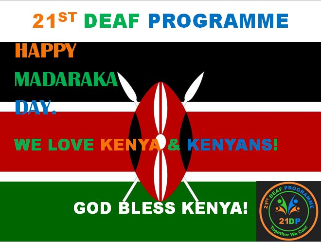 21deafpro's tweet photo. GOD BLESS YOU!
GOD BLESS KENYA!
#MadarakaDay
#21stDeafProgramme
#TogetgerWeCan https://t.co/VAGP3zr1qu