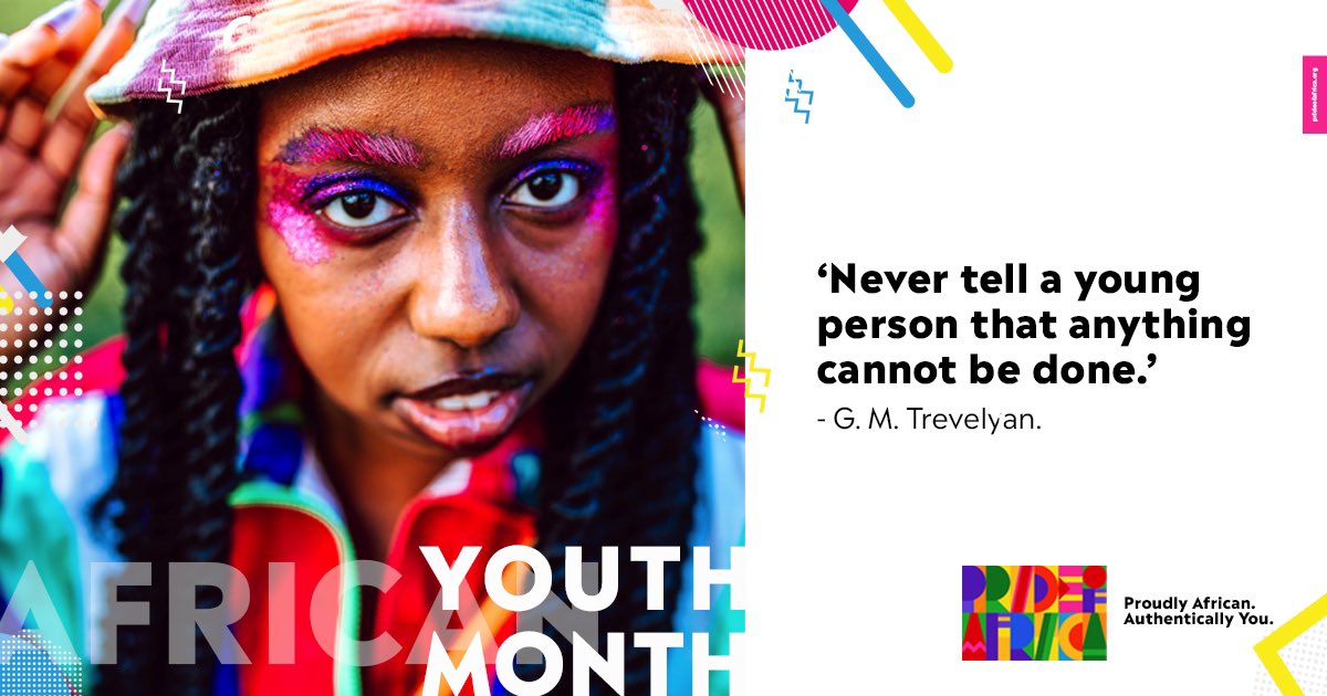 JhbPride's tweet photo. ‘Never tell a young person that something cannot be done’ ✊🏾We need to make way for the future, the youth. June marks YOUTH MONTH in SA and we’re here to celebrate the LGBTQ+ youth taking up space 👏🏼🙌🏿🌈#YouthMonth #QueerYouth #PrideOfAfrica #Pride https://t.co/yuRTIPZyWp