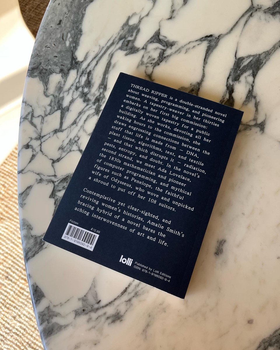 THREAD RIPPER by Amalie Smith, tr. Jennifer Russell, publishes today! 🪡🪡🪡

THREAD RIPPER is a double-stranded novel about weaving, programming, and pioneering women. 🪡🪡🪡