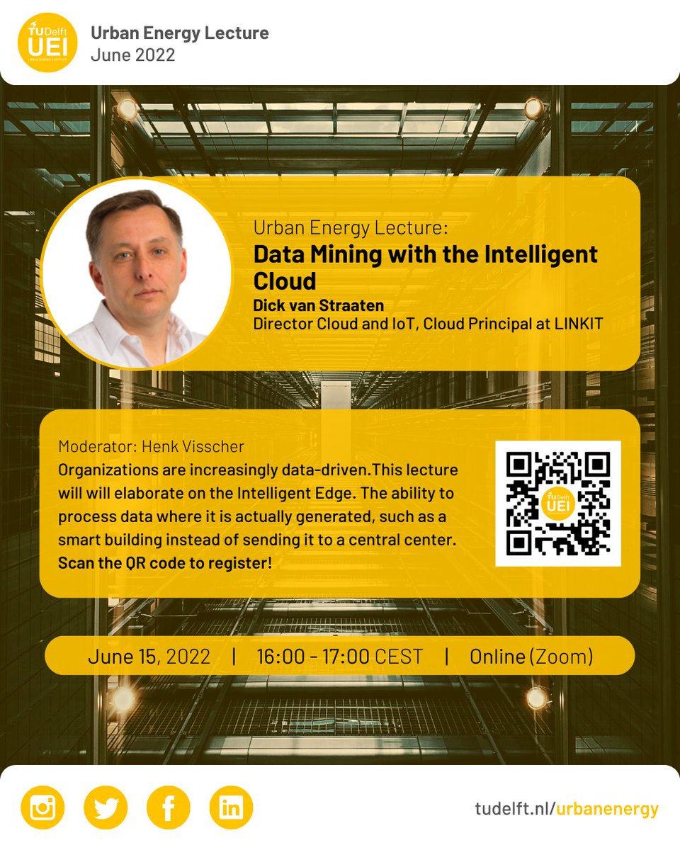 Urban Energy Lecture: Data Mining with the Intelligent Cloud. More info: tudelft.nl/evenementen/20…