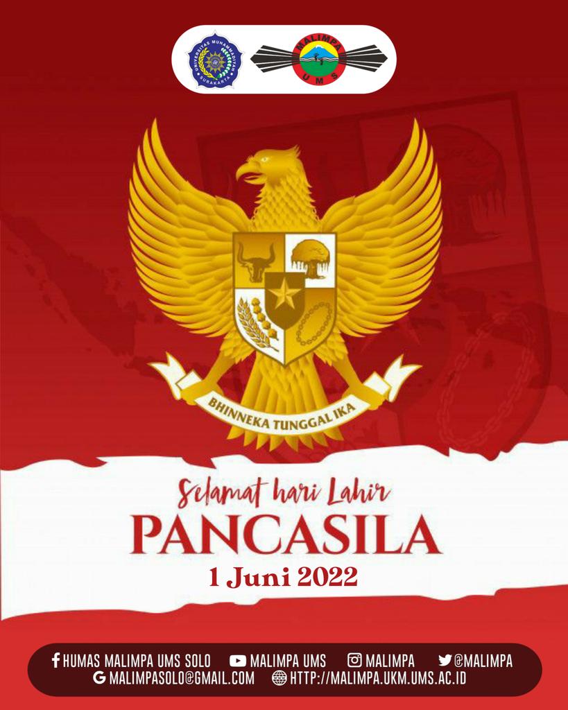 MALIMPA's tweet photo. [Selamat Hari Kelahiran Pancasila]

Pancasila sebagai ideologi negara adalah sebuah simbol dari keberagaman suatu bangsa. Dimana bangsa ini layak untuk selalu dihormati oleh dunia, darinya lahirlah kami, ya kami Indonesia dan kami pula Pancasila ✊🏻

#BravoMalimpa
#LahirPancasila https://t.co/oKHWkl56Jf