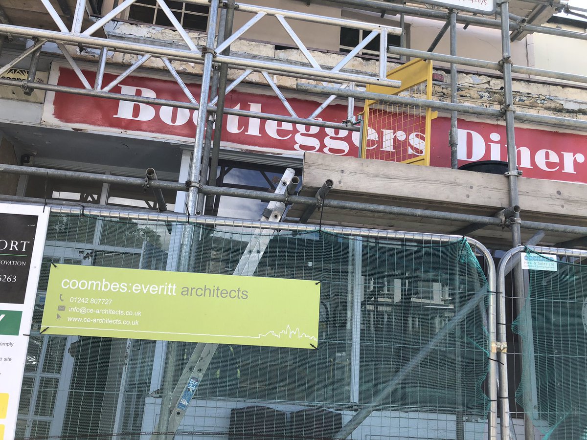 ce_architects's tweet photo. #architecture anyone remember the bootleggers diner in #Cheltenham we are carrying bag out a major #refurb and found the old sign? https://t.co/bovdZQ6xBj