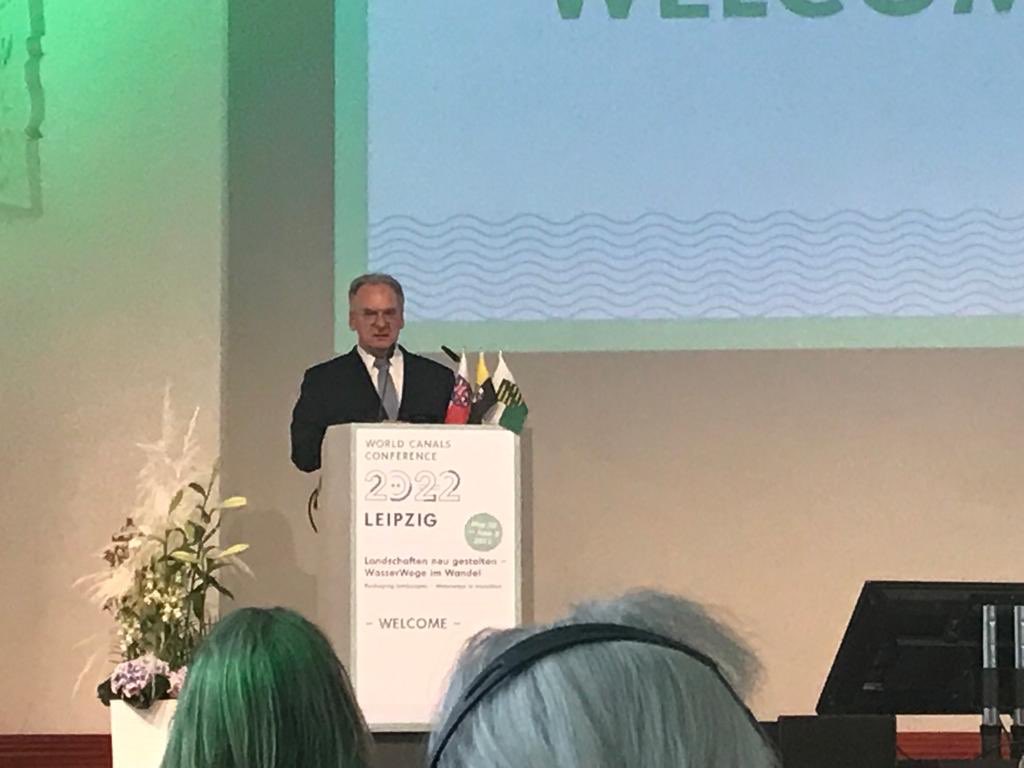 Ministerpräsident Haseloff at #WCC2022: Es sind die Verbindungen zwischen Gewässern, die eine Region für den #Wassertourismus interessant machen. Daran arbeiten auch wir in der WIN-Region! ⁦@WorldCanals⁩