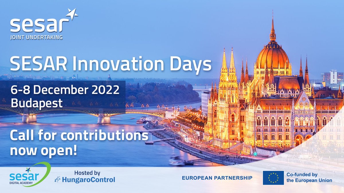 SESAR_JU's tweet image. 📢 We are now accepting contributions for the 12th #SESAR Innovation Days #SIDS! ⭐✈️🇭🇺🇪🇺

💡If you are a researcher or part of a research team in #aviation/#ATM, save the date 📅&amp;amp; submit your #paper, #poster or #exhibit proposals✍️

➡️Find out more: 
 ow.ly/Y2al50JmIgN