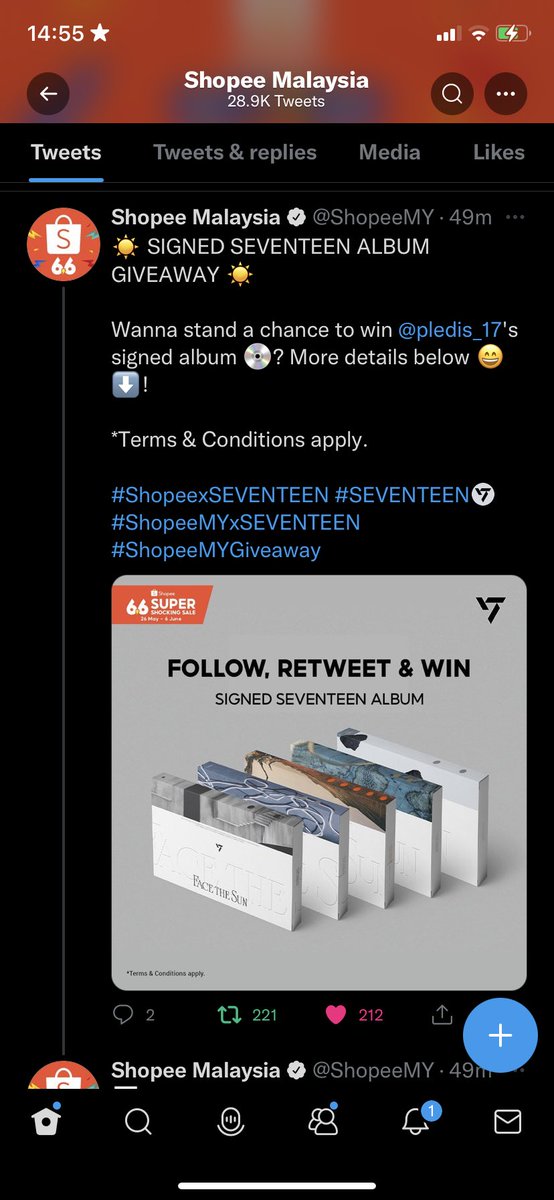 I’ve stan seventeen since their pre debut era sooo I really wished I could get their signed album as I never had one 🥹 Thank you so much for the giveaway and stream HOT for a better life 🙌🏼

#ShopeeMYGiveaway #ShopeeMYxSEVENTEEN #SEVENTEEN