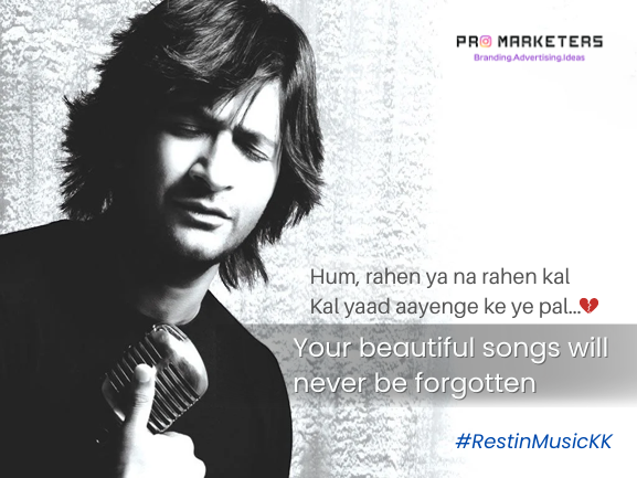 thepromarketers's tweet photo. Your beautiful songs will never be forgotten KK 
#RIPKK #KK #RIPlegendKK #promarketers https://t.co/BJRHEpUgMq