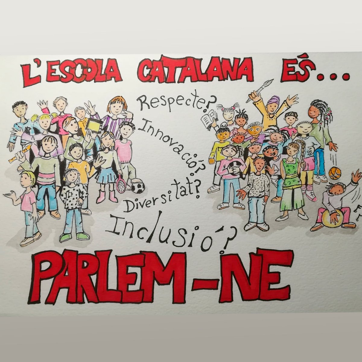 EducaSalt's tweet photo. Quina escola volem?
✅Respecte
✅Innovació
✅Diversitat
✅Inclusió
Gràcies @BayoBerch per la il·lustració.
#ProuSegregació #CompartimEscola #CompartimSalt https://t.co/KbeqxZvY3q