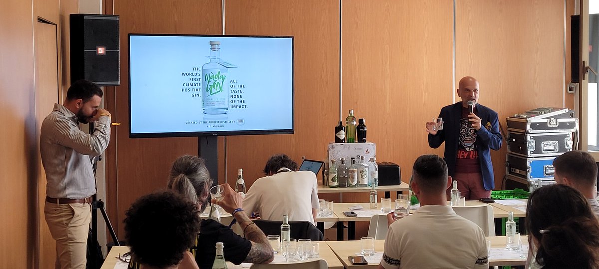 iainastirling's tweet photo. Grazie #RomaBarShow. Great few days presenting @arbikie luxury #sustainable spirits.

Talking Nàdar, world's only climate positive gin with @M_Cremonesi &amp; @highlandrye with #pinoperrone. Thanks @SinibaldiC &amp; @ScotDevInt

#rbs2022 #arbikie #shakeit #gin #whisky #roma #scotchwhisky https://t.co/FKzcgrg1BK