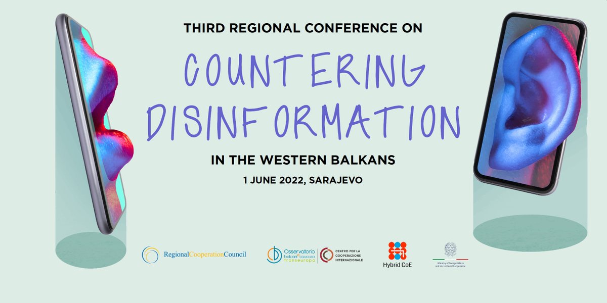 rccint's tweet photo. Good morning everyone!
Starting this #Wednesday with #regionalconference on Countering #disinformation in the #WesternBalkans,  we organized with @BalcaniCaucaso
@ItalyMFA_int @HybridCoE
If you're not in #Sarajevo w/ us follow LIVE🔴 @ https://t.co/iz22OEdfiy as of 9.20. https://t.co/bTNdYX9K1G