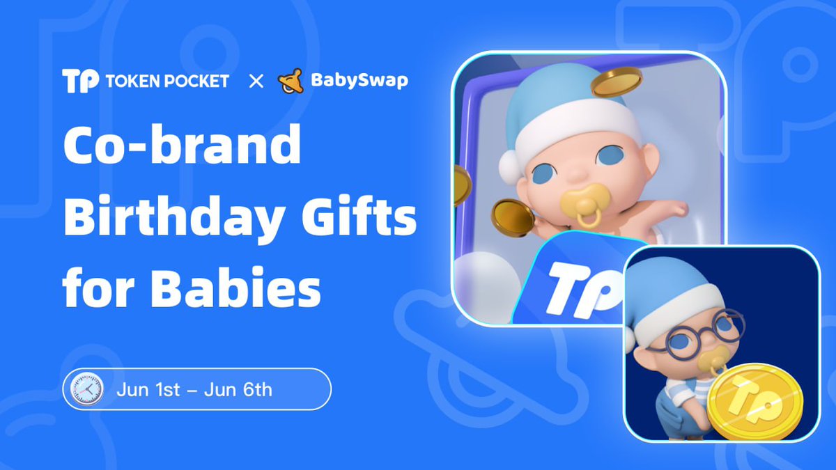 BabySwap #Baby the Landlord 🏝️ (@babyswap_bsc) on Twitter photo #BabySwap x <a href="/TokenPocket_TP/">TokenPocket</a> Special Giveaway to celebrate Baby's 1st B-day 🪂
📑 Complete the tasks 👉 bit.ly/38B2DWm
🎁 200 co-brand NFTs from TokenPocket
❤️ Big shout out to our BFF for this b-day present!
⌛️ Ends at 8 AM UTC, Jun 6th
Happy Birthday, #BabySwap! 🎂 #BabySwap x <a href="/TokenPocket_TP/">TokenPocket</a> Special Giveaway to celebrate Baby's 1st B-day 🪂
📑 Complete the tasks 👉 bit.ly/38B2DWm
🎁 200 co-brand NFTs from TokenPocket
❤️ Big shout out to our BFF for this b-day present!
⌛️ Ends at 8 AM UTC, Jun 6th
Happy Birthday, #BabySwap! 🎂