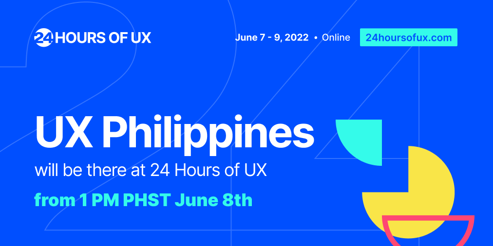 uxphofficial's tweet photo. UXPH is once again partnering with 24 Hours of UX, the world's largest UX community-conference bringing 24 hours of uninterrupted live online content to the global user experience community.🌏

🎫 Register here:
https://t.co/HARkFrxKGx

🎉 Free tickets and discounts below! https://t.co/1u7x6LJbH9