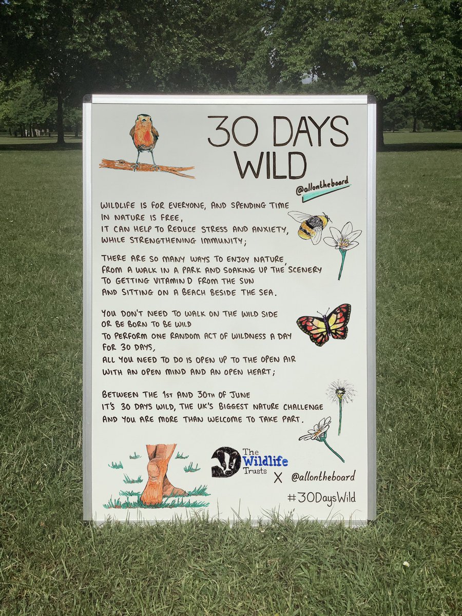 #AD Spending time in nature is free; It’s also good for our mental health & anxiety. From 1st - 30th of June it’s ‘30 Days Wild’, the UK’s biggest nature challenge and it’s free to take part. Sign up for a FREE pack and more: wtru.st/30dw22 #30DaysWild #allontheboard