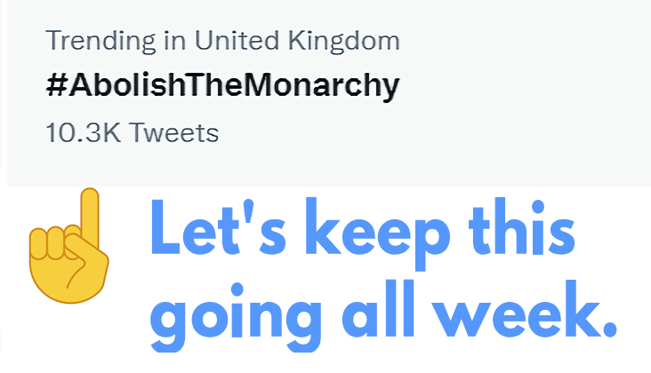 RepublicStaff's tweet image. #AbolishTheMonarchy #PlatinumJubilee