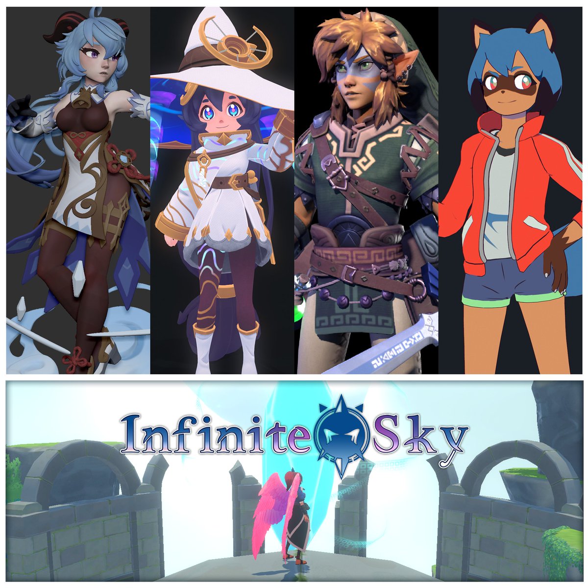 artstoff's tweet image. Howdy! I'm a 3D character artist and part time indie game dev, making a game called Infinite Sky. I stream my work on Twitch.

 I also make assets for folks to use time to time!  I continue to be floored by all the amazing content made with my models.

 (Links in the comments)
