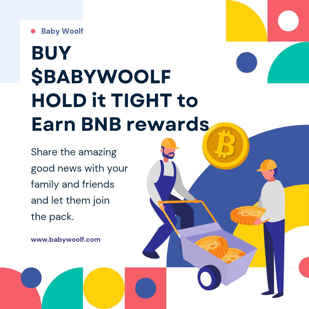 BabyWoolfCoin's tweet photo. @CryptoSuperApe Invest in the $BabyWoolf. By simply holding the token, you can earn BNB, you can sit back &amp; earn a passive income by simply holding the #BabyWoolf token, w/c pays out 2% of your investment in BNB every month.
https://t.co/IzOppnKcia
https://t.co/arz2LJ0hIK

#NFT #BSC #BNB #crypto https://t.co/yYzEK9AGfQ