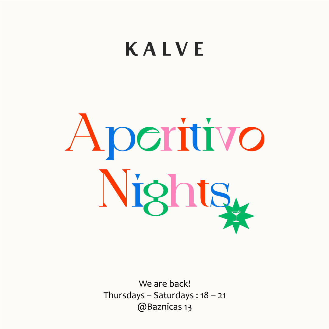 Aperitivo vakari ir atpakaļ – JAU RĪT, 2. jūnijā, KALVE Espresso Room Baznīcas ielā 13 no plkst. 18.00! 🍸

Esam daudz domājuši un darījuši, lai šos vakarus padarītu īpašus, bet nevaram vairāk nociesties gaidīt labo laiku, tāpēc sāksim jau šonedēļ – tiekamies!