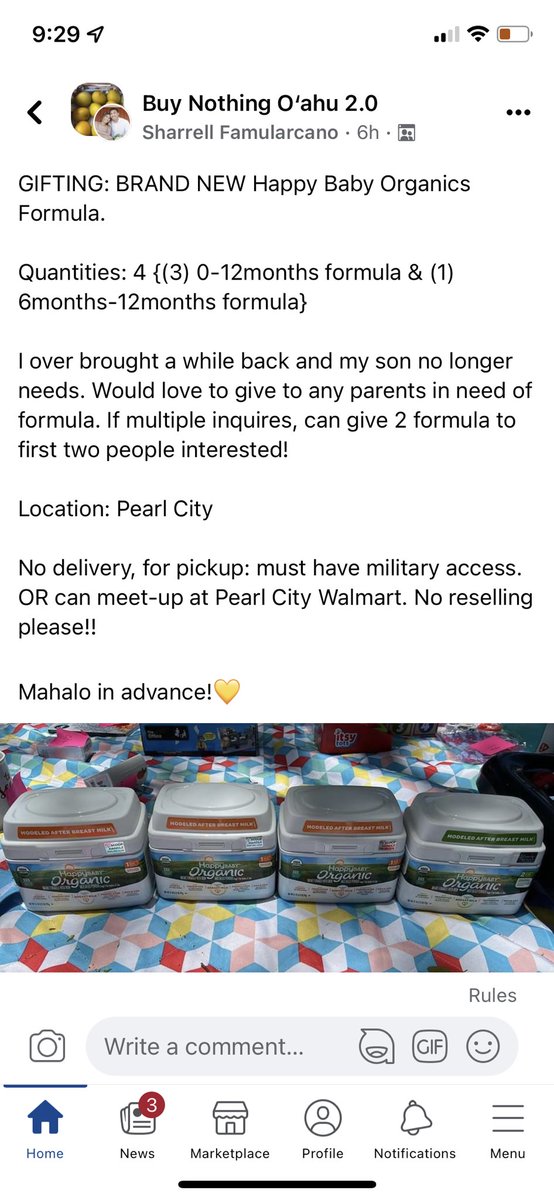 I can’t remember who was looking for this brand, but someone is gifting it on Buy Nothing Oahu 2.0!!!! Please RT🤍