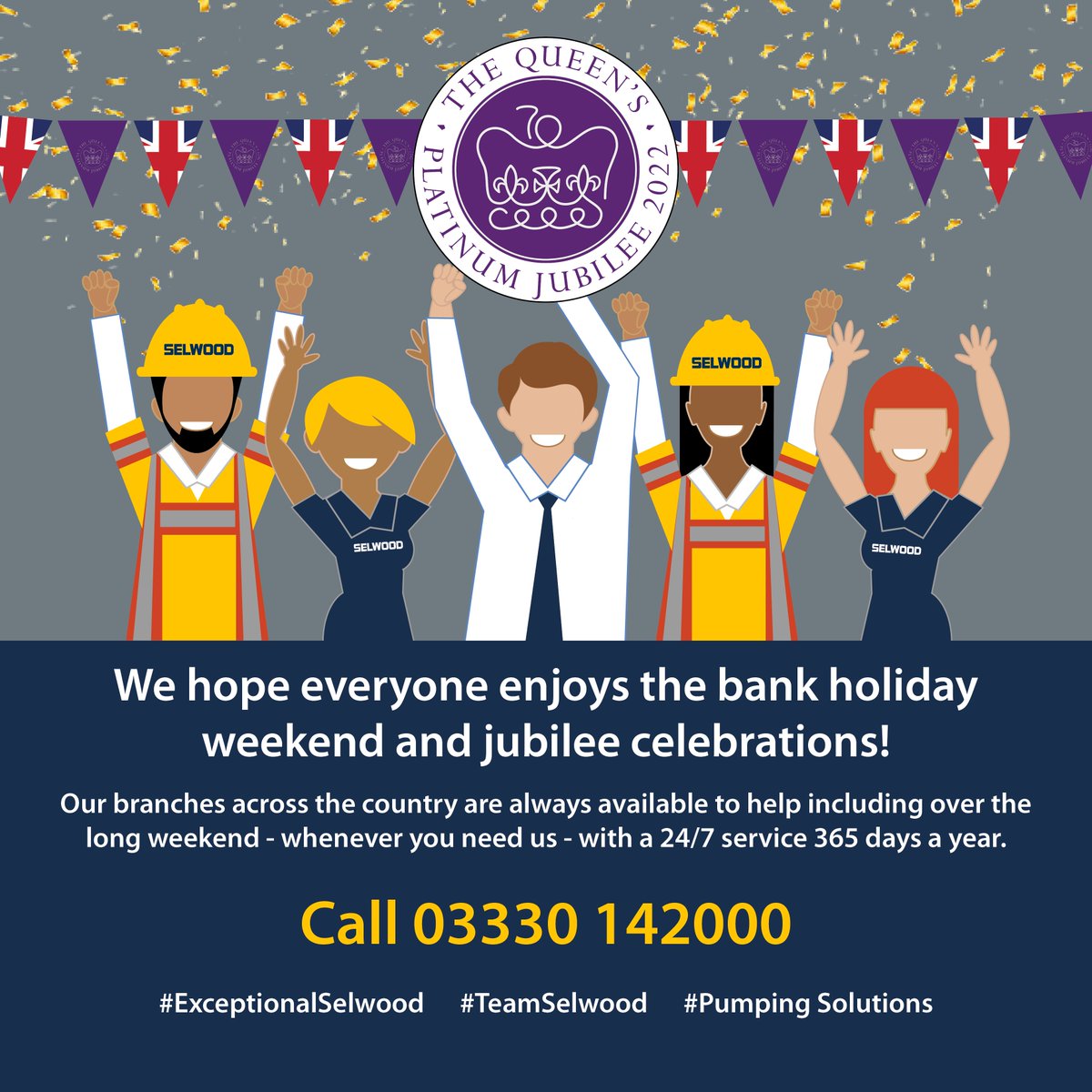 We hope everyone enjoys the bank holiday weekend and jubilee celebrations! Our branches across the country are always available to help including over the long weekend - whenever you need us - with a 24/7 service 365 days a year. Call 0333 014 2000
#ExceptionalSelwood