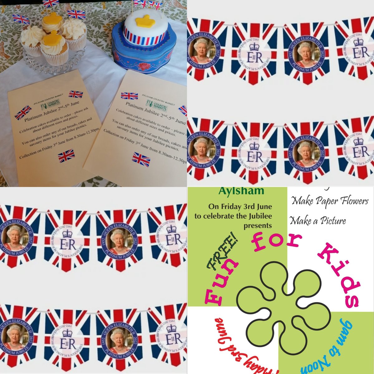 We are open as usual this Friday morning Aylsham Town Hall 8.30-12. 30-lots of delicious bakes, cakes, crafts, plants &amp; a great café, plus activities for the children! #shoplocal #aylsham #discoveraylsham #localfood #jubileecelebrations