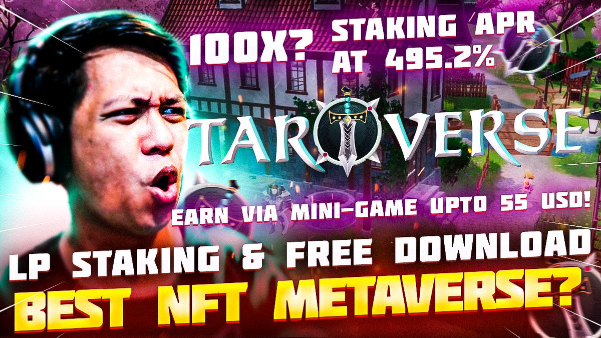 nickreation_nft's tweet photo. Twitter post links: 
Staking:
https://t.co/oB4WovAFqH
APR up to 495.2%

https://t.co/IHS75yh4GG
Players can make upto 55 usd by just playing mini games in taroverse app for FREE.
DOWNLOAD and PLAY NOW!

Youtube video: https://t.co/1AaGb3aIjt https://t.co/zDrYTj7rUb