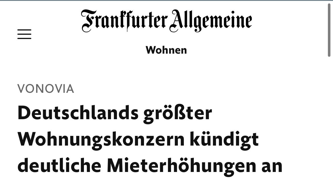marteimer's tweet photo. Alle diese Artikel geben eins zu eins die Pressemitteilung von Vonovia wieder. 

Sie verschweigen: 
- Vonovia machte 2021 über 1,6 Milliarden Euro Gewinn
- Jeder Mieter zahlt JEDEN MONAT durchschnittlich 166 Euro direkt an die Aktionäre

Das ist kein Journalismus, das ist PR https://t.co/sRpUXKgfym