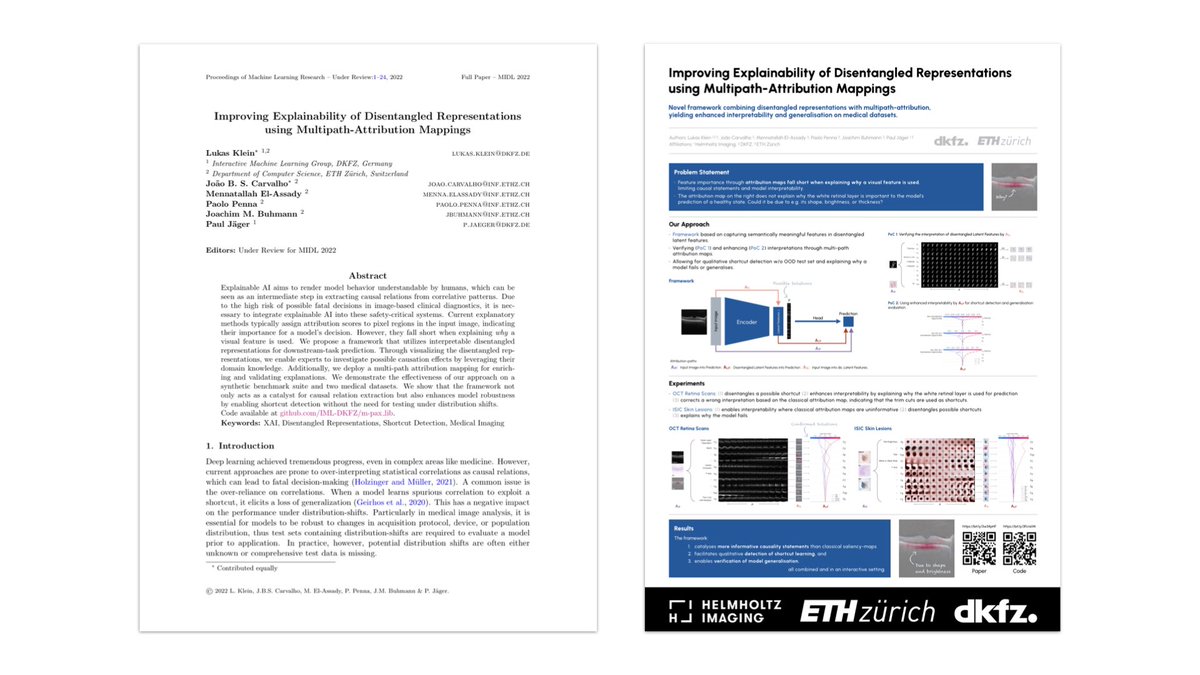 lukas_kln's tweet photo. Can attribution maps be enhanced to explain why a visual feature is used?

We will present our work in #xai at #midl2022, leveraging disentangled representations and multi-path attribution mappings.

📄 https://t.co/t16MlH3ZVA 
💻 https://t.co/2aQk9UCMfp
1/5 https://t.co/YnQ3wsQqCd