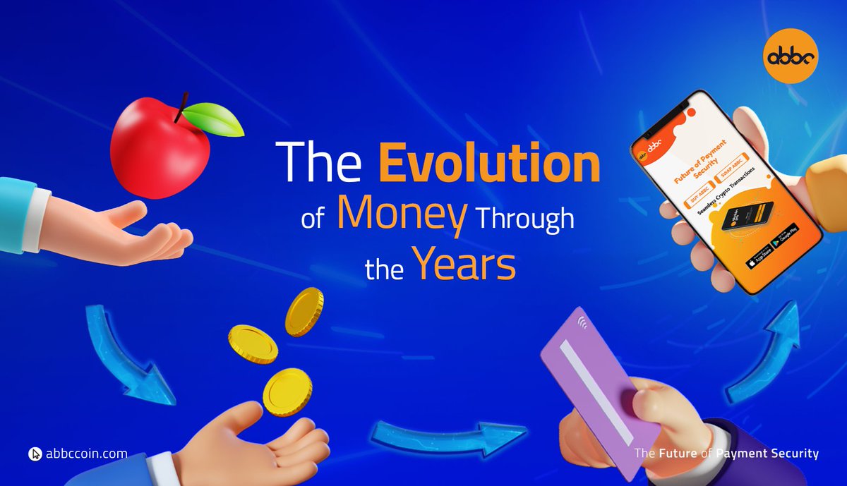 Crypto has revolutionized the way we use money💰. It is decentralized and autonomous, which makes it a new form of currency.💵

From barter to digital assets; from past to future with #ABBC!

#ABBCFoundation #ABBC_Coin #Crypto #Blockchain #Cryptocurrency #ABBC_Updates #TradeABBC