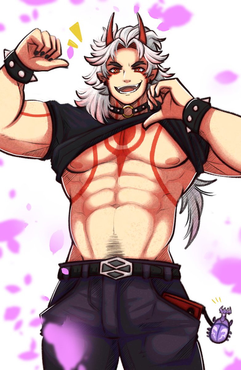 mochiiros's tweet photo. Happy Birthday to "The One and Oni", Arataki Itto!!! 👹👹👹 https://t.co/LNV81NDXaV