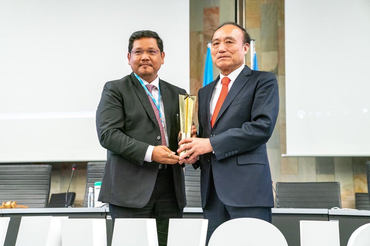 MeghalayaGov's tweet photo. Meghalaya wins #WSISAward by UN held yesterday at Geneva, Switzerland @DiprMeghalaya (https://t.co/Zm7agdb0We) https://t.co/dH35uNtNc4