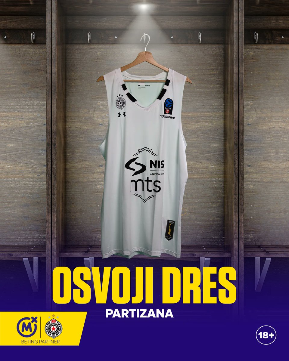 MozzartBet's tweet photo. 🏀Osvoji dres Partizana🏀

Sve što je potrebno je da:

• pratiš @MozzartBet ✅

• retvituješ ovu objavu uz quote 🔁

 • tipuješ koliko poena će Partizan postići protiv Zvezde

• jedan srećni pratilac koji pogodi osvojiće dres ⚫⚪ https://t.co/IYpCn4euCo