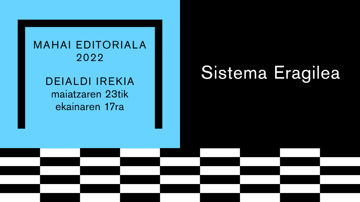 zko_editorial's tweet photo. Zabalik dago epea Sistema Eragilearen Mahai Editorialareko zuen argitalpenak aurkezteko. Urte honetan Azpeitiko @Dinamoaaa -n egingo dugu, uztailak 2 eta 3an. Aukeztu zure liburua! https://t.co/PpsrjxiHEV