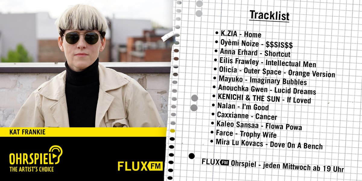 FluxFM (@fluxfm) on Twitter photo Heute übernimmt <a href="/katfrankie/">Kat Frankie</a> eine Stunde lang das FluxFM-Studio und stellt im #Ohrspiel ihre Lieblingstracks vor. Um 19 Uhr geht's los. fluxfm.de/p/Kat-Frankie-… Heute übernimmt <a href="/katfrankie/">Kat Frankie</a> eine Stunde lang das FluxFM-Studio und stellt im #Ohrspiel ihre Lieblingstracks vor. Um 19 Uhr geht's los. fluxfm.de/p/Kat-Frankie-…