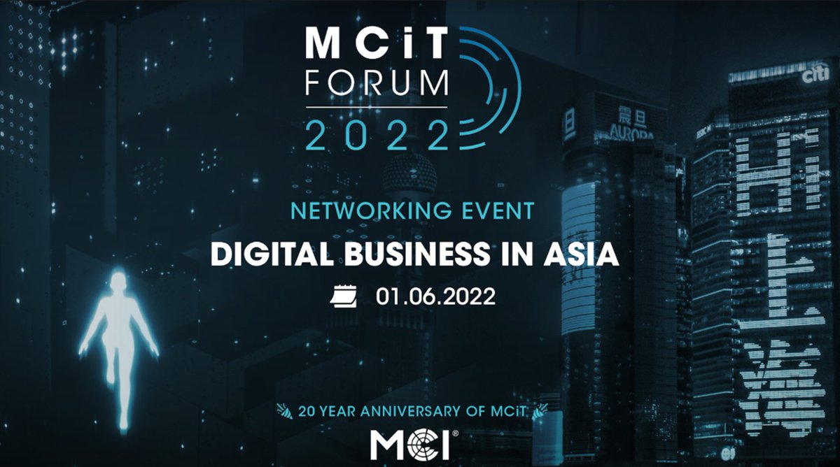 MCI_Innsbruck's tweet photo. The wait is over! 🥳 We are now live! 💯
The MCiT Forum 2022:
Digital Business in Asia – How is digital business conducted in Asia?
Is finally here. Join our Networking Event
➡️ https://t.co/OzlP2WIrH5
GET EXCITING INSIGHTS! 😁💻
#wearemci #studyatthetop #MCiTforum2022 https://t.co/QBPehV6VZb