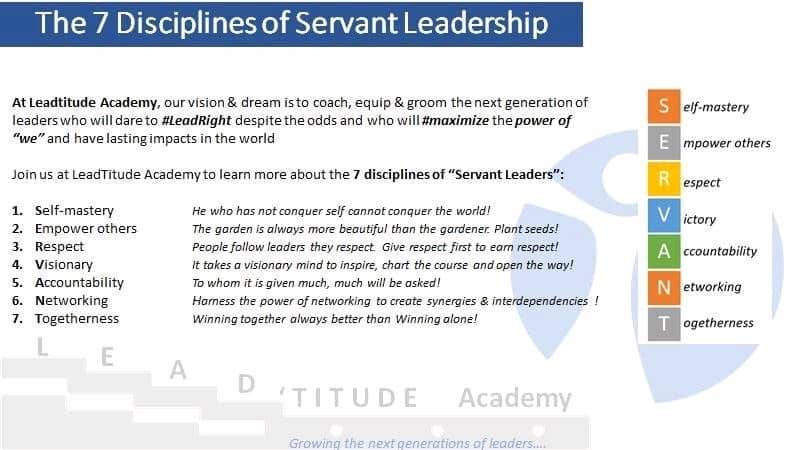 PPedhom's tweet photo. #LeadTitudeSeries: 
What does it really mean to be a #Servant Leader? 
We collect #7 main disciplines that most of Servant Leaders practice.
Which one seems the most important to you?
Cast your vote by typing the number in comment ✍️
#ServantLeaders #LeadRight #Leadership https://t.co/6tqXJA6qJP
