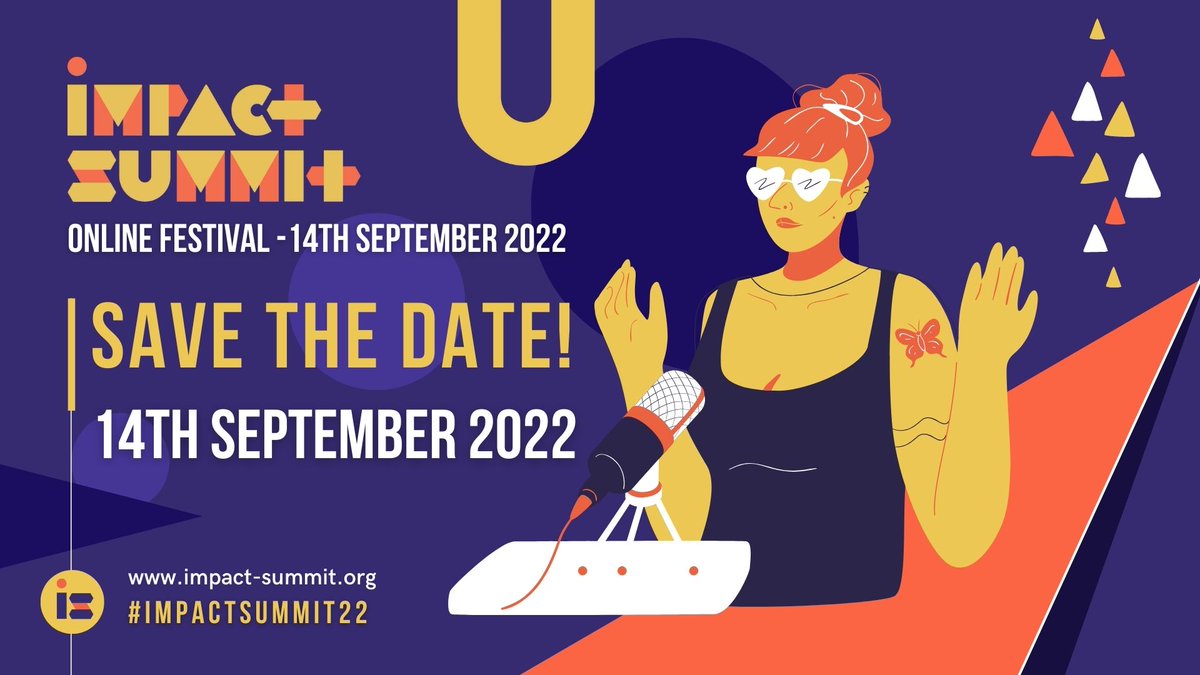 Impact Summit (@impactsummit_) on Twitter photo SAVE THE DATE 🗓 <a href="/ImpactSummit_/">Impact Summit</a> returns online September 14th!
Europe’s no.1 purpose-led business event, featuring topics on People, Planet & Tech
Limited 2 for 1 tickets go on sale from 8th June 🎉
Get 10% off when ticket launch ➪ impact-summit.org SAVE THE DATE 🗓 <a href="/ImpactSummit_/">Impact Summit</a> returns online September 14th!
Europe’s no.1 purpose-led business event, featuring topics on People, Planet & Tech
Limited 2 for 1 tickets go on sale from 8th June 🎉
Get 10% off when ticket launch ➪ impact-summit.org