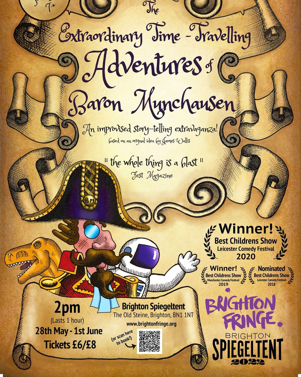 Last show in Brighton today ! <a href="/brightonfringe/">Brighton Fringe</a>  half term fun for all of the family ! Yesterday we learned how we are worshipped by the people of Birmingham and why Billy the Kid bought a left turning horse. What will we tell today ?  #HalfTerm #whatsonbrighton <a href="/whatsonbrighton/">What's on Brighton</a>