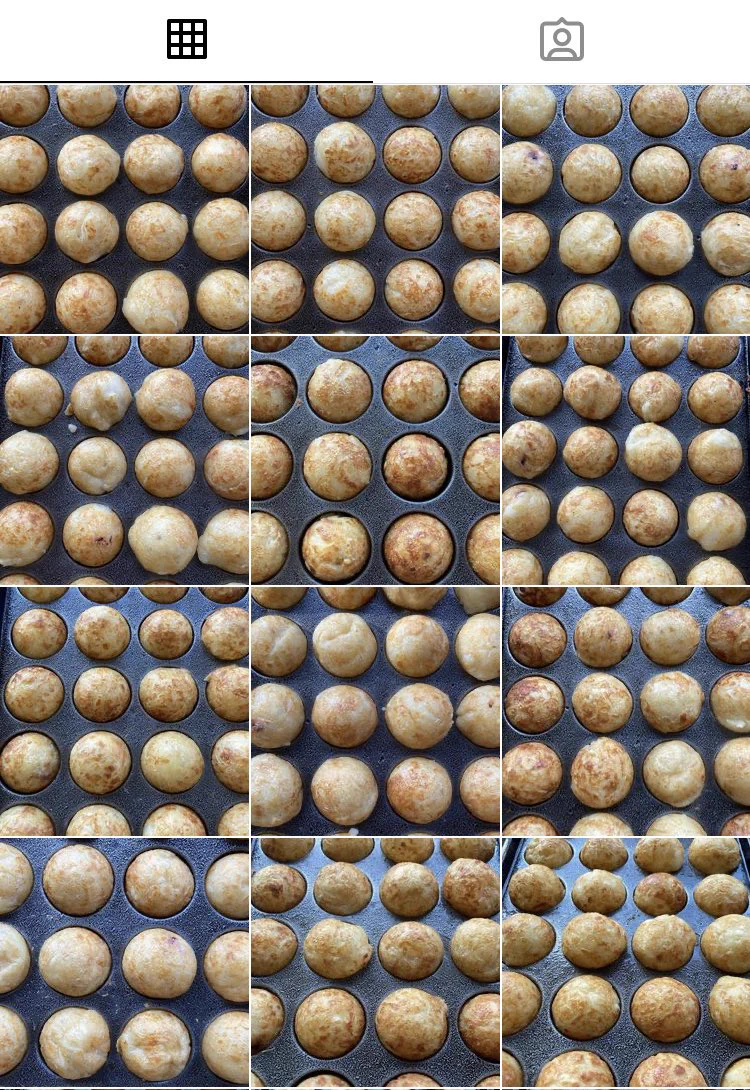 近くにあるたこ焼き屋さんのインスタ投稿。好き。