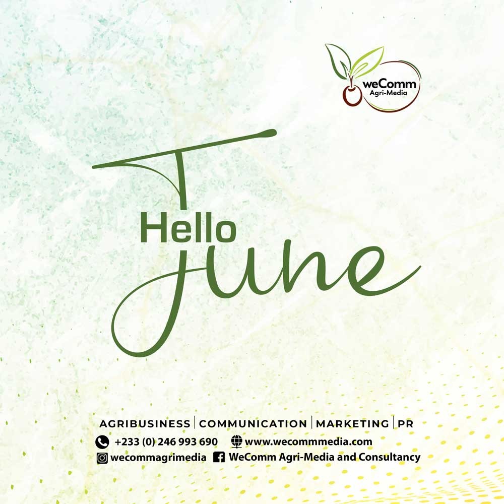 AgriWecomm's tweet photo. June is exciting for us. It's a month that brings more life to our rice fields and kick starts our major maize and soya season up north.
It's a month of productivity, and we hope you also get to be filled with the excitement of June.
Happy new month!
#WeComm
#Nserewa
#ChiGaba https://t.co/q4S9imwri5