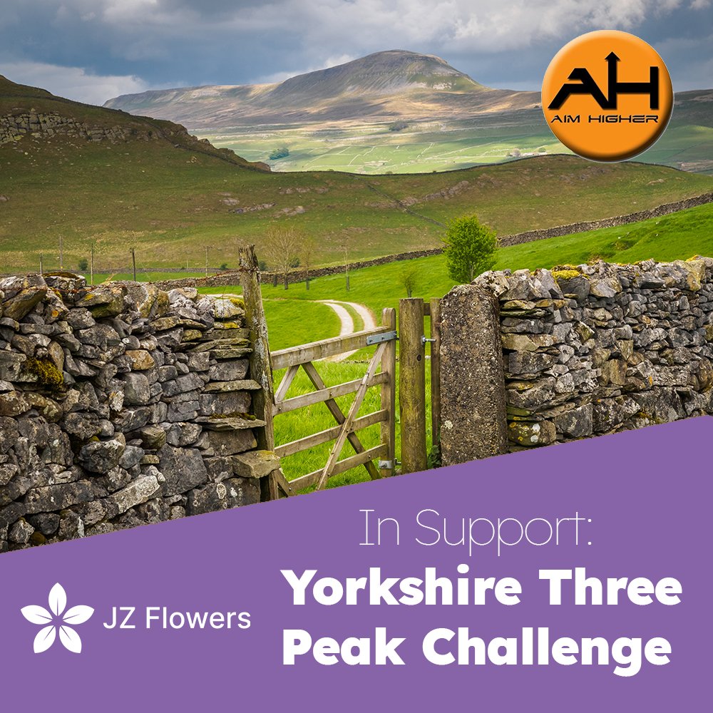 jz_flowers's tweet image. A team from JZ Flowers and SuperFlora UK are currently in training to take on the #YorkshireThreePeakChallenge on July 30th in support of @AimHigher99. To support our #fundraising efforts and AIM Higher, please visit lnkd.in/eSVKUzhT.